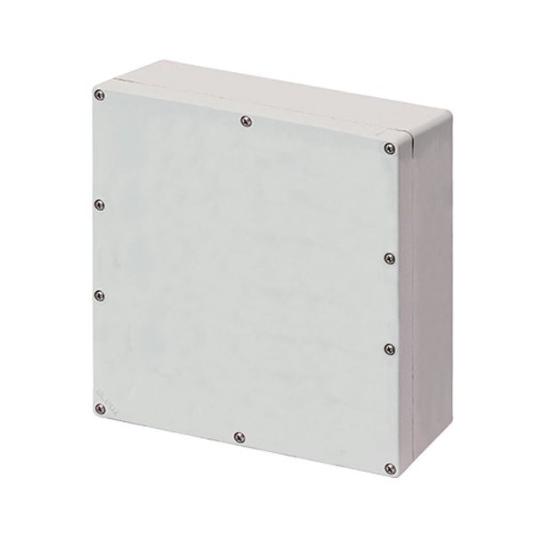 Aluminium push-button enclosure M4 230x257x100, undrilled, without cable entry image 1