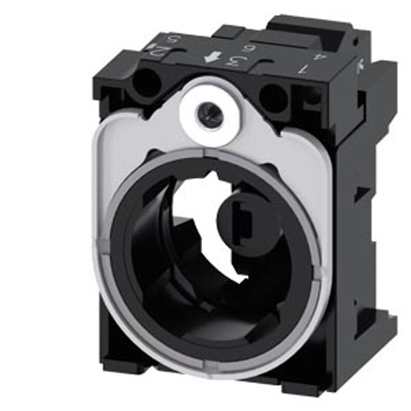 Holder for 3 modules, plastic/metal, LED module, red, 24 V AC/DC image 1