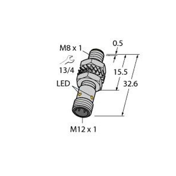 Inductive Sensor With Increased Switching Distance   BI3-M08KK-AP6X-H1341 image 1