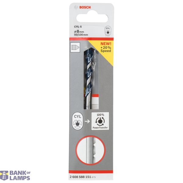 Concrete drill bit CYL-5 8 x 50 x 100 mm image 2