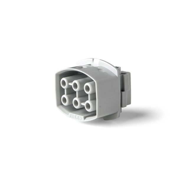 Coupler 6-pole 25A socket, grey image 1