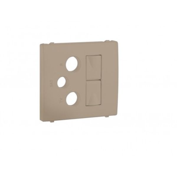 COV F/R-TV-SAT-2XRJ45 CAT6 UTP MULT SOC CHAMP image 1