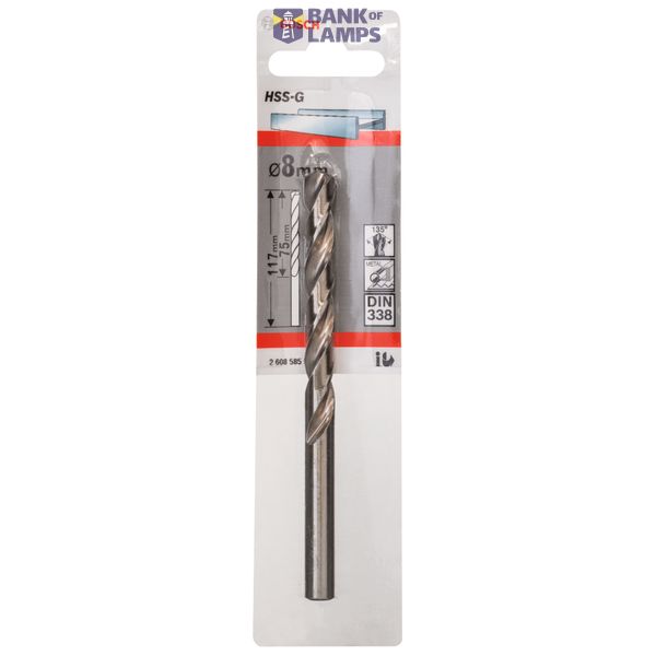 Metal drill bits HSS-G, DIN 338 8 x 75 x 117 mm 1 pcs. image 2