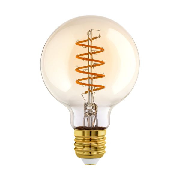 LM-E27 LED GLOBE G95 4W/245LM 2000K GLAS AMBER - dimm image 1