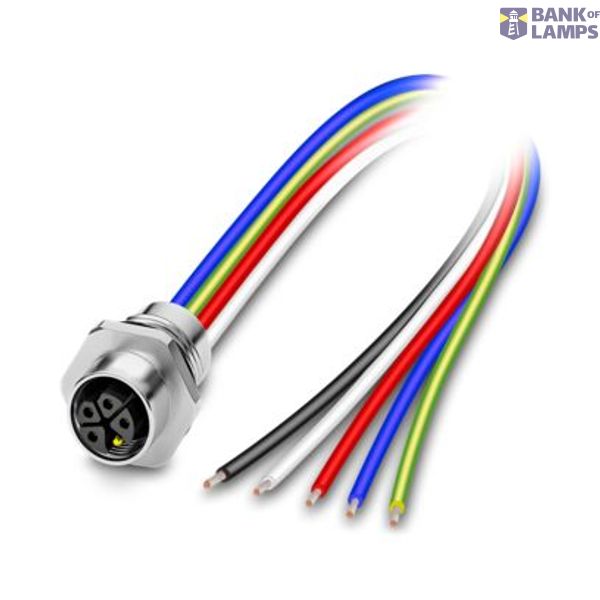 SACC-E-M12FSK-4PE-M16XL/1,0-US - Device connector front mounting image 1