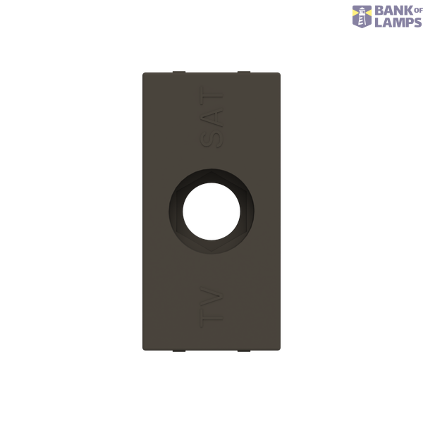 TV outlet cover plate - 1M - Anthracite image 1