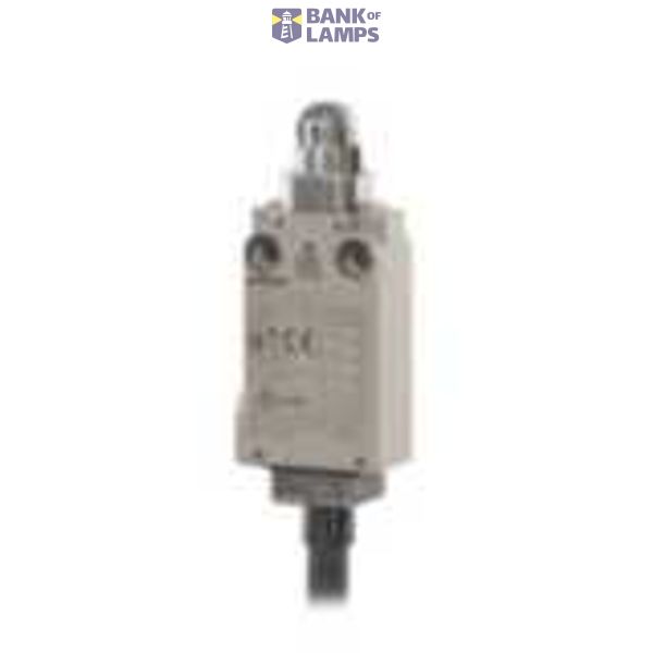 Small Safety Limit Switch, 2NC/2NO slow-action, roller plunger, 1 m cable, vertical cable exit D4F 0015B image 1