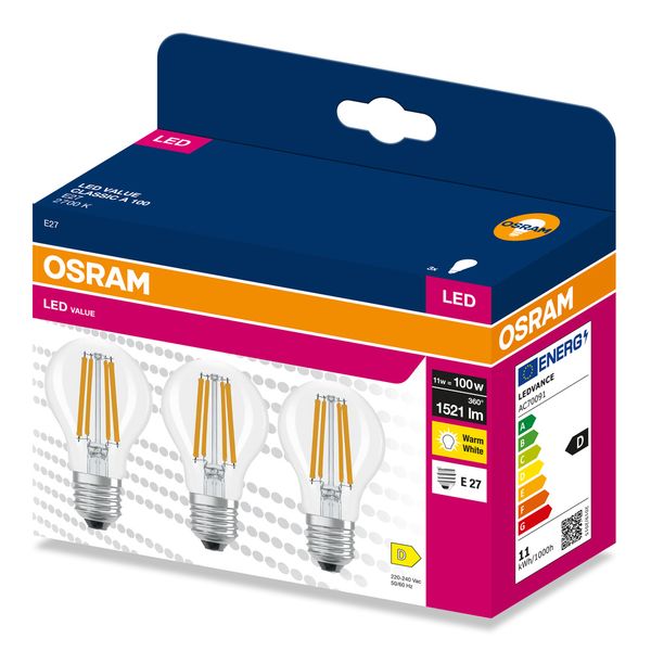 VALCLA100 11W/827 230V FIL E27 FS3 OSRAM image 2