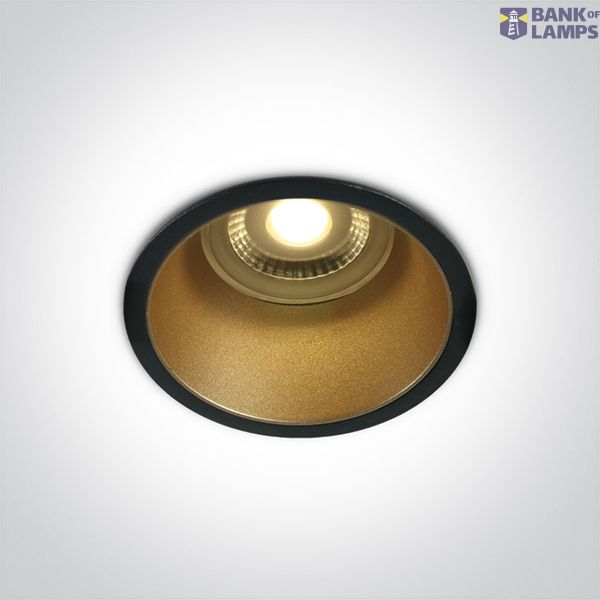 BLACK GU10 10W BRASS REFLECTOR DARK LIGHT image 1