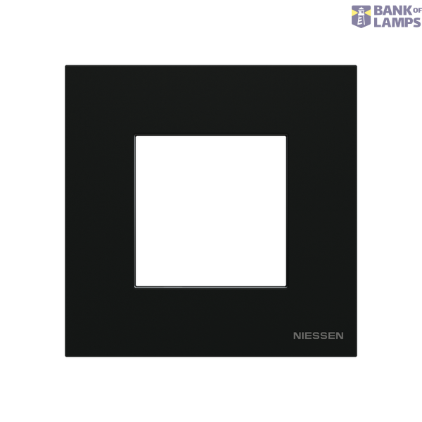 Frame 1-gang / 2-modules - IP44 - Matt Black image 1