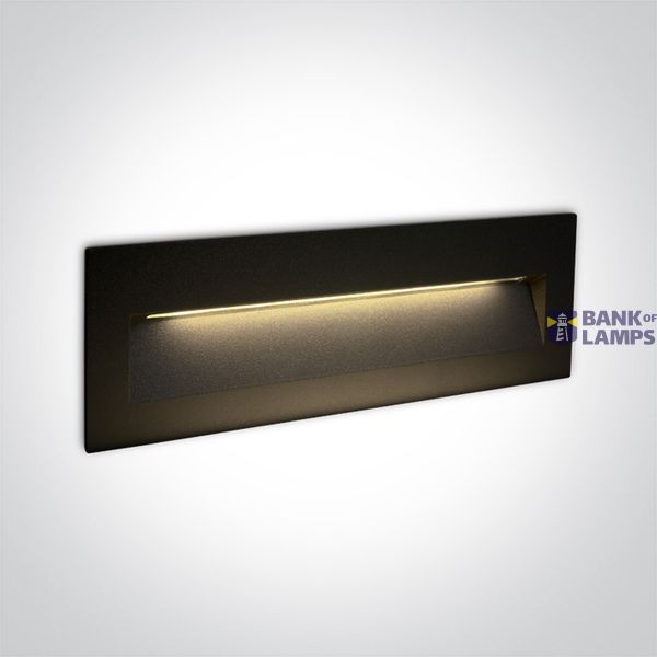 68068C/B/V BLACK WALL RECESSED 6W CCTV IP65 DARK LIGHT 230V image 1