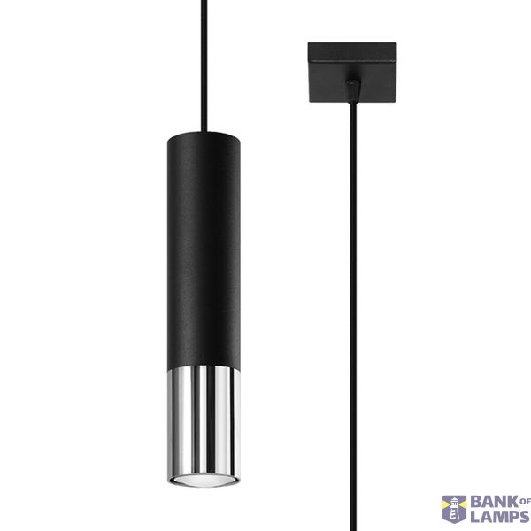 HANGING LAMP LOOPEZ 1 BLACK/CHROME GU10 1X40W IP20 image 5