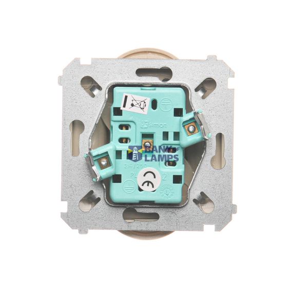 Triple illuminated push button, LED not replaceable Color: blue, (module), 10AX, quick connection, white image 1