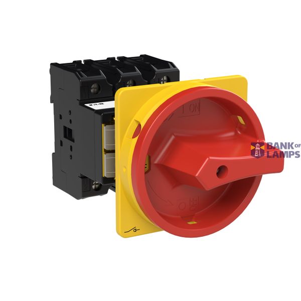 P3 Main switch, 80 A,Rear mounting, 3 pole, Form V/SVB, Red, Door coup image 6