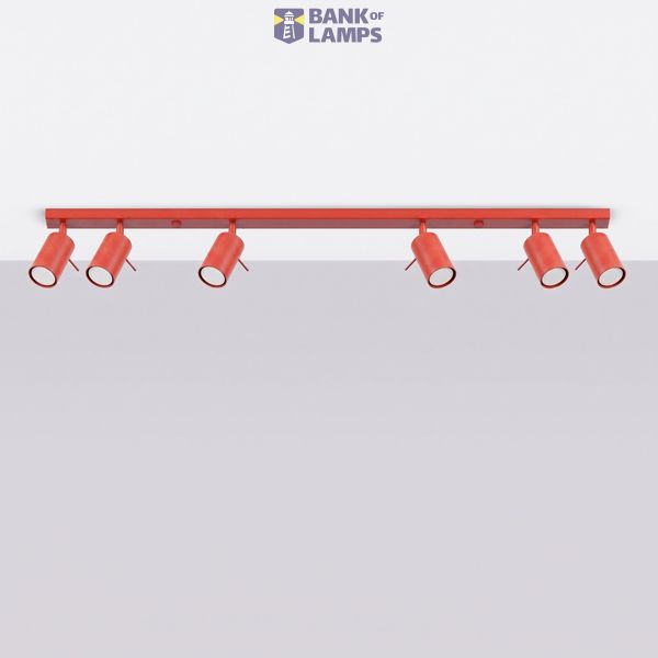 Ceiling lamp RING 6L red image 2