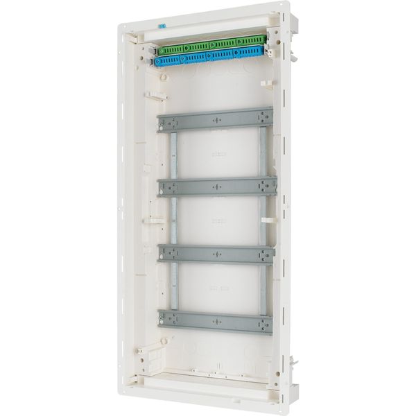 KLV-48HWP-SF Hollow wall compact distribution board, 4-rows, super-slim sheet steel door image 13