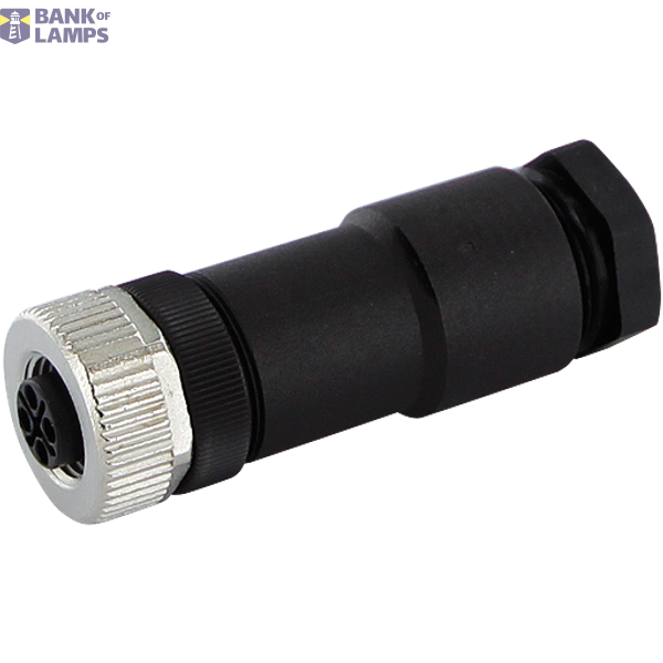 M12 Power female 0° L-cod. screw terminal 5-pol., max. 2,5mm², 8-13mm image 1