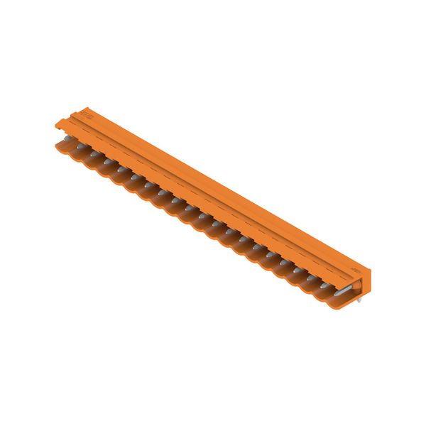 PCB plug-in connector, male header, open side, THT solder connection, 5.00 mm, Number of poles: 21, 90°, Solder pin length (l): 3.2 mm, tinned, orange, Box image 2