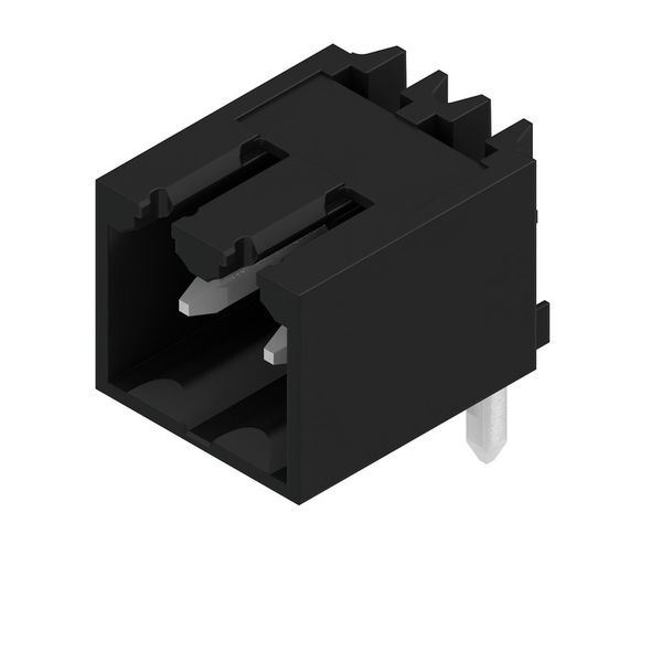 PCB plug-in connector, male header, closed side, THT solder connection, 3.50 mm, Number of poles: 2, 90°, Solder pin length (l): 4.5 mm, tinned, black, Box image 8