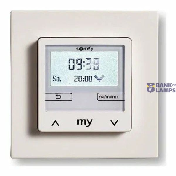 somfy Chronis Smoove Uno Pure White programme timer with Smoove Pure frame image 1