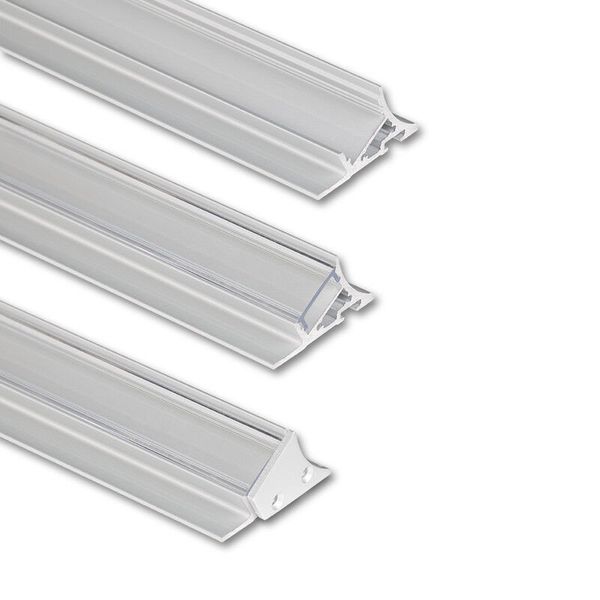 Wall aluminum profile NK, 36x19mm, clear diffus., 1m image 1