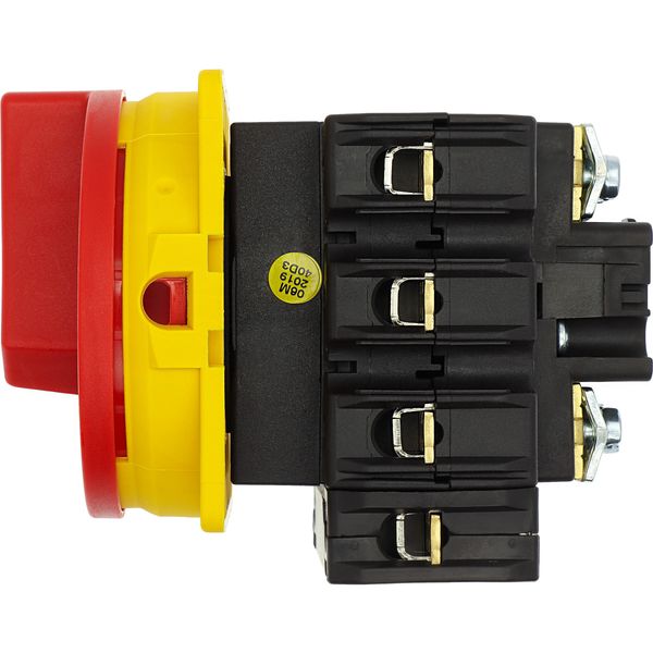 P3-100/EA/SVB/N Main switch, P3, 100 A, flush mounting, 3 pole + N, Emergency switching off function, With red rotary handle and yellow locking ring, Lockable in the image 34