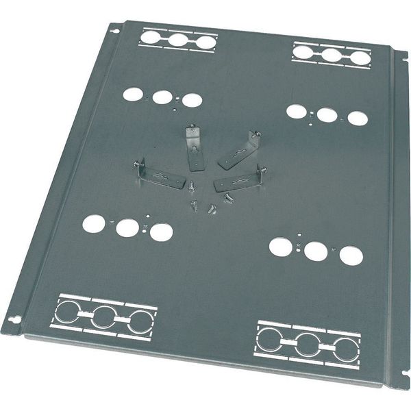 XMN241604MV Mounting plate, +mounting kit, for NZM2, vertical, 4p, HxW=400x425mm image 4