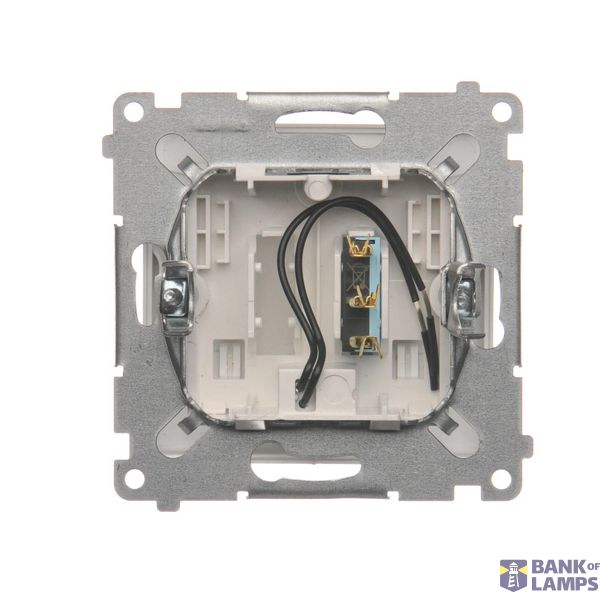 IP44 socket outlet with Schuko earthing, shutters and frame seal - transparent flap, (module), 16A, 250V, Screw, anthracite, metalic image 1