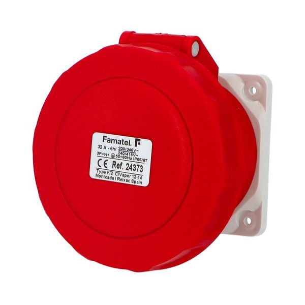 Socket 32A/400V 5-pole IP67 built-in direct image 2