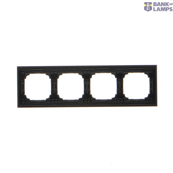 Double socket outlet without earthing, 16A, black matt image 1