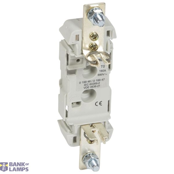 Base for blade type cartridge fuse - 1P bare - size 0 - 160 A image 2