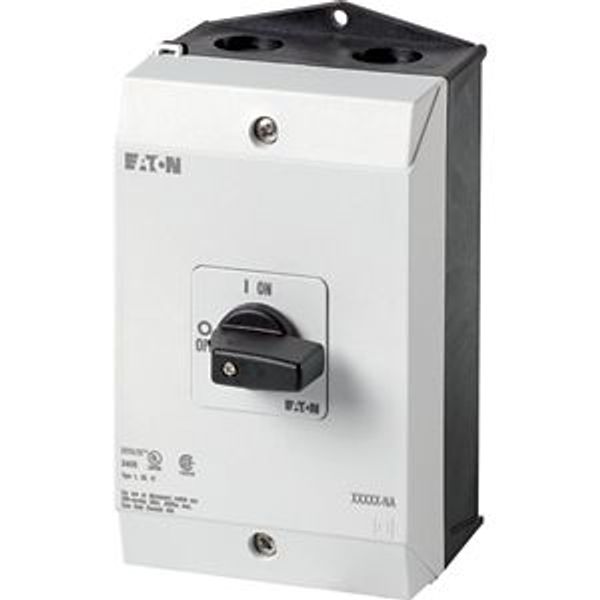 T3-4-8343/I2-NA On-Off switch, T3, 32 A, surface mounting, 4 contact unit(s), 7-pole, with black thumb grip and front plate, UL/CSA image 4