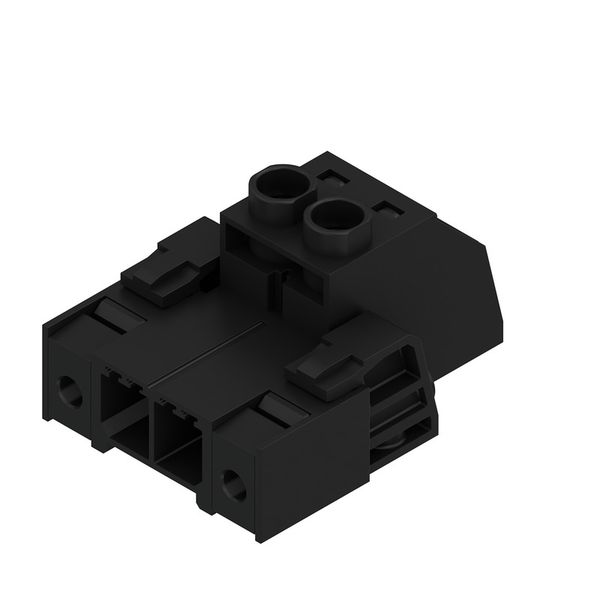 PCB plug-in connector, male plug, 7.62 mm, Number of poles: 2, 180°, Clamping yoke connection, Clamping range, max. : 6 mm², Box image 4