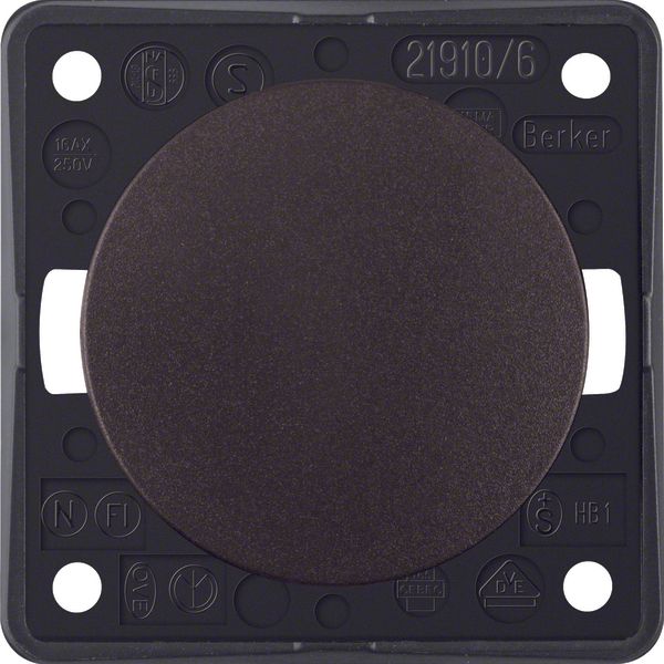 Change-over switch, Integro - Design Flow/Pure, brown matt image 1