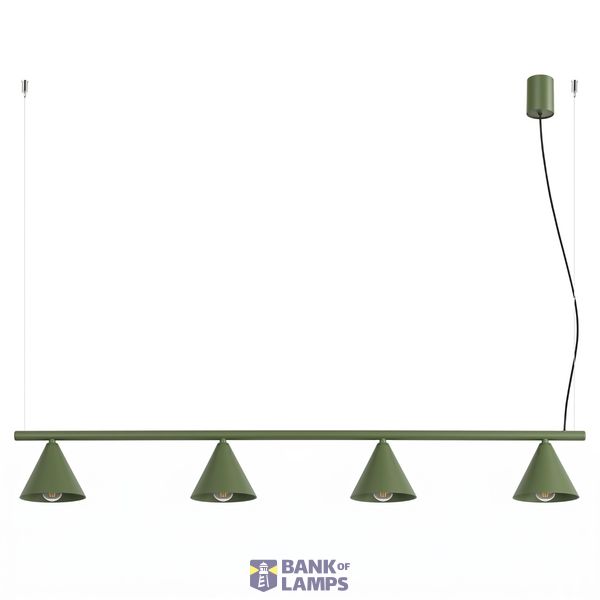 Chandelier NOX 4L olive green image 2