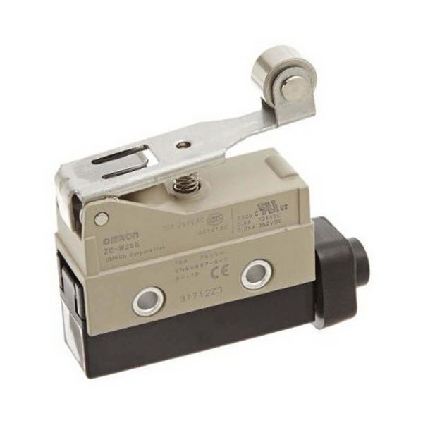 Enclosed basic switch, short hinge roller lever, SPDT, 15A ZC557400E image 2