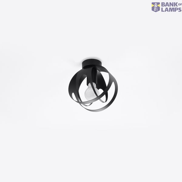 TULOS CEILING LAMP BLACK E27 1X60W IP20 image 5