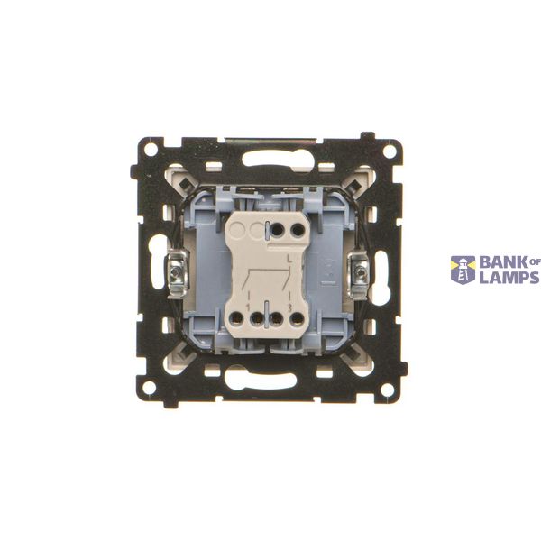 Single socket outlet with Schuko earthing, without shutters, (module), Simon 24, IP20, 16A, champagne matt image 1