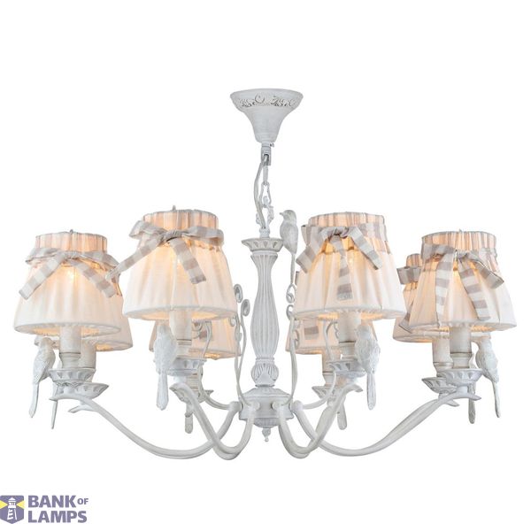 Elegant Bird Chandelier White Antique image 2