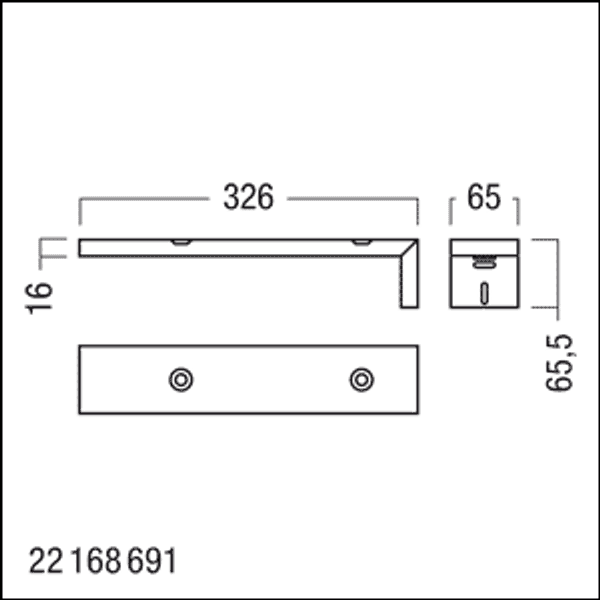 PURE/COMSIGN 150 MS90° ExD bracket WH - Surface-mount bracket image 2