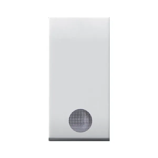 PUSHBUTTON WITH LUMINOUS GEM, DOMUS S44, RAL 9010 COLOUR, NA 1P 10A ILLUMINABLE - GLOSSY FINISH - 1 MOD. image 1