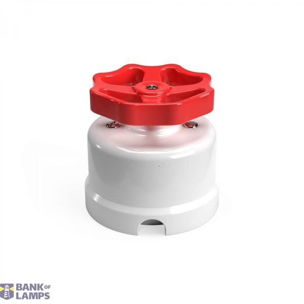 Switch/Diverter in white porcelain with knob image 2