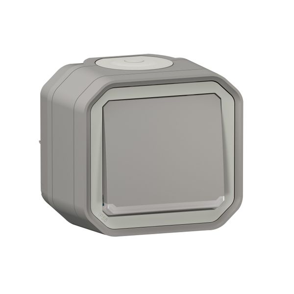 PLEXO 1 GANG 2-WAY SWITCH LOCATOR - GREY - SURFACE image 1