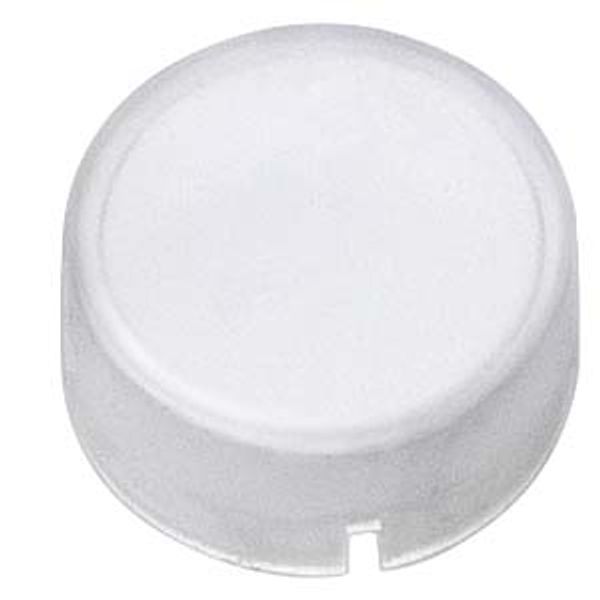 Insert cap for pushbutton and illuminated pushbutton raised, clear with black font, with inscription: Up image 1