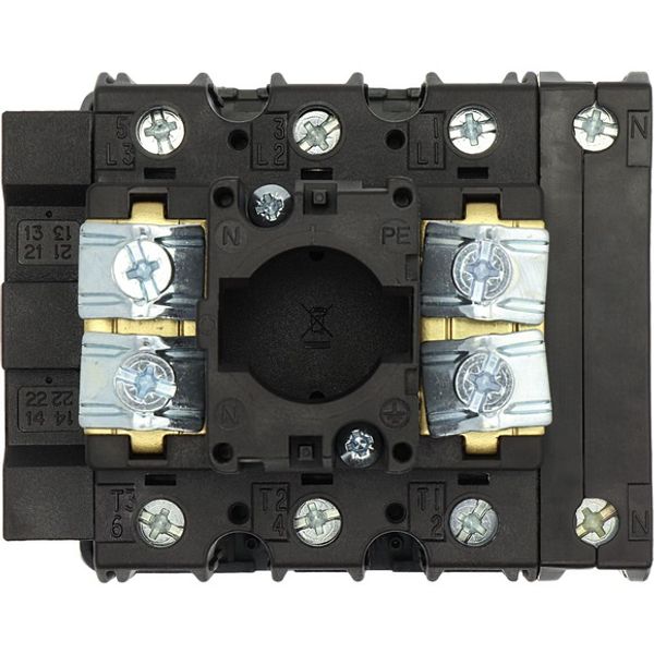 P3-100/EA/SVB-SW/N/HI11 Main switch, P3, 100 A, flush mounting, 3 pole + N, 1 N/O, 1 N/C, STOP function, With black rotary handle and locking ring, Lockable in the 0 (Off) po image 2