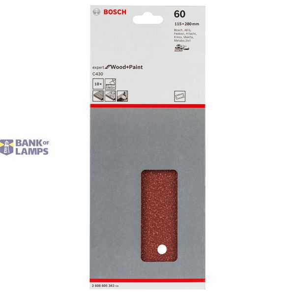 C430 sanding sheet, pack of 10 115 x 280 mm, 60 image 2