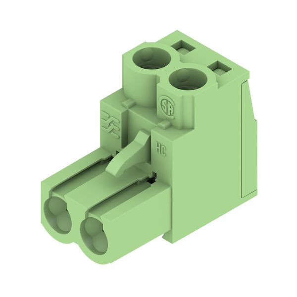 PCB plug-in connector, female plug, 5.00 mm, Number of poles: 2, 180°, Clamping yoke connection, Clamping range, max. : 4 mm², Box image 2