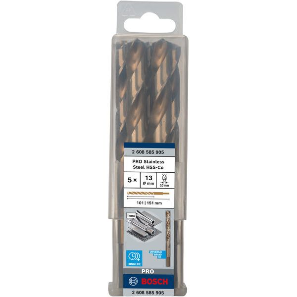 Metal drill bits HSS-Co, DIN 338 13 x 101 x 151 mm 5 pcs. image 1