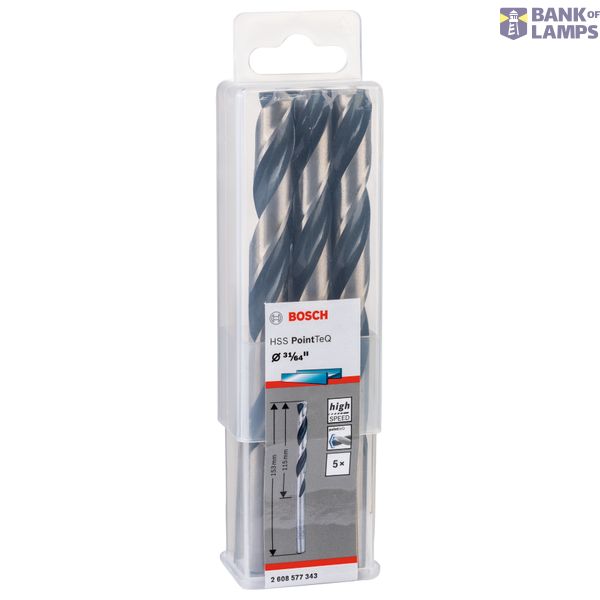 HSS Twist Drill Bit PointTeQ 31/64", 5 pcs. image 2