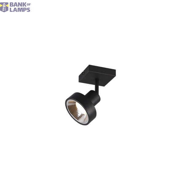 Leon spotlight 1-pc GU10 matt black image 1